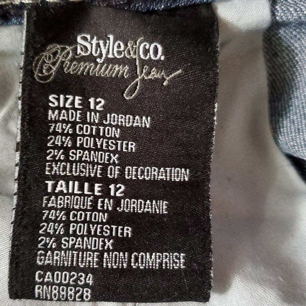 Style & Co. Premium Jeans  sz 12 - Picture 4 of 5